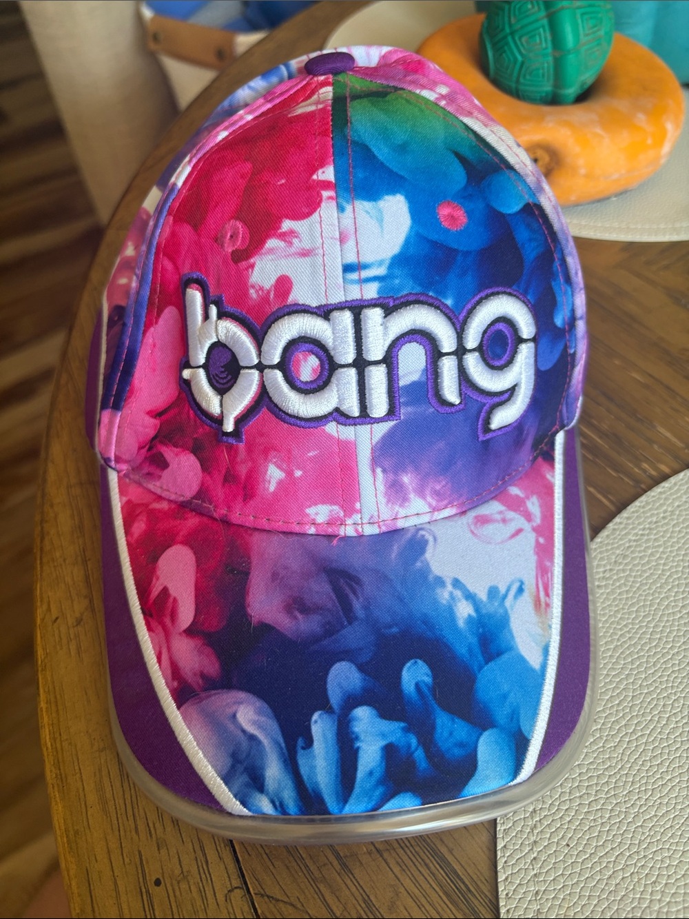 Men’s  Multicolor Tie-Dye Baseball Cap - Pink Blue Purple